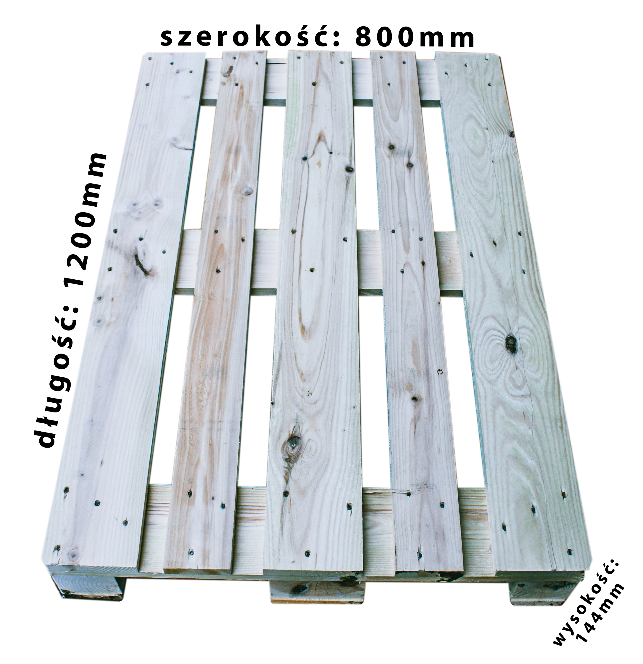 Wymiary palety EPAL - wspornik drewniany